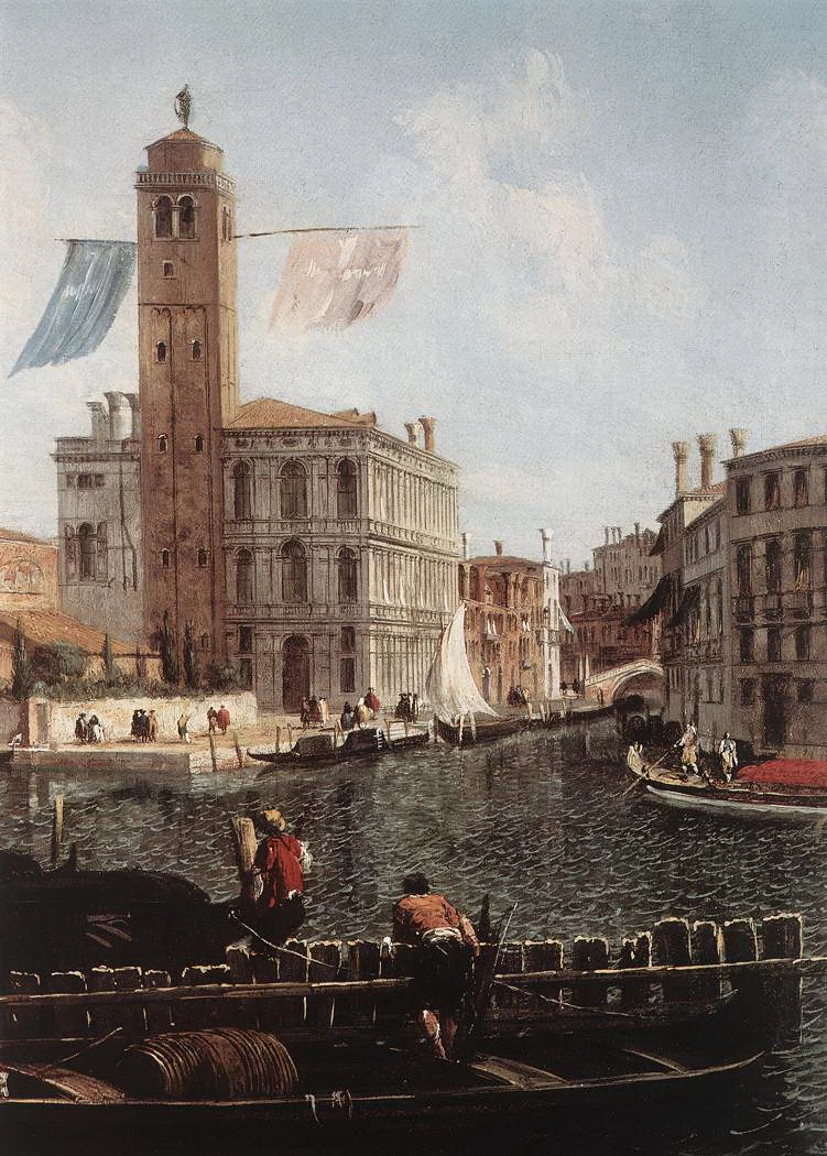 Il Canal Grande con il Mercato del Pesce - dettaglio